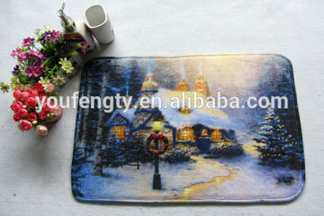 Printed christmas floor mat