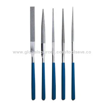 5x180mm 5-piece assorted electroplated diamond files, measures 215x80mm