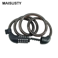 Stalowy kabel rowerowy Blokada roweru z liczbami hasłem