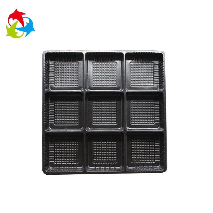 Black blister plastic biscuit insert tray