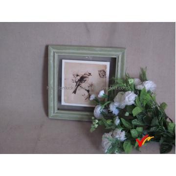 Shabby chic wooden mirror frame