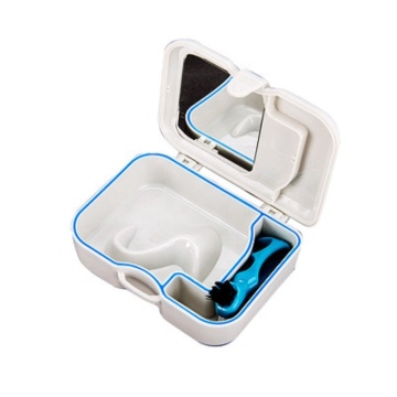 Newest wholesale plastic denture box with mirror/brush