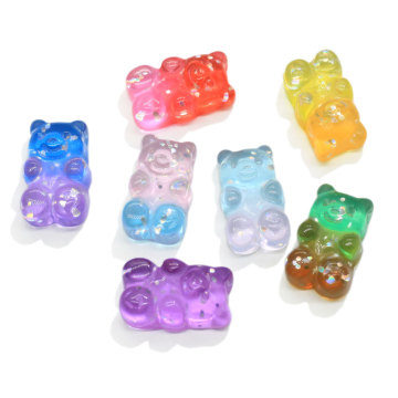 Hars Cabochons Plaksteen Gummy Bear Snoep Ketting Charms DIY Scrapbooking Versiering Decoratie Craft