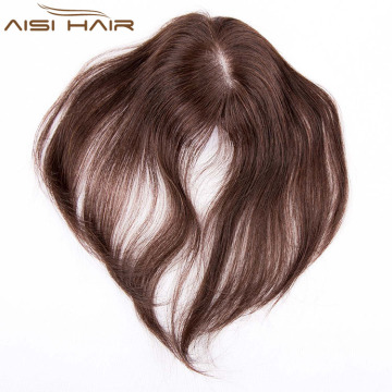Aisi Hair Top Quality 100% Human Hair Toupee 7x10 cm Mono Lace PU Poly Around Indian Human Hair Toupee For Black Women