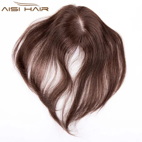 Aisi Hair Top Quality 100% Human Hair Toupee 7x10 cm Mono Lace PU Poly Around Indian Human Hair Toupee For Black Women