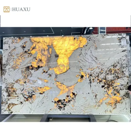 Huaxu Translucent Stone Quartzite Patagonia Marble Slab for Interior Walls