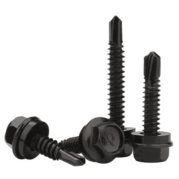 Black Stainless Steel Hex Head Self Drilling Screws (8-18#) with Directly Hex Head:  Product Details and Features