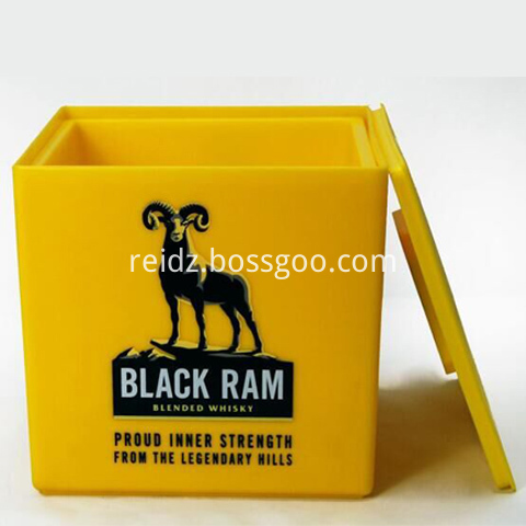 square branded ice bucket square branded ice bucket