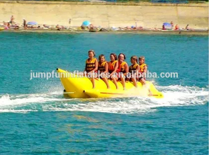 cheap inflatable water boat banana, water park use inflatable banana boat
