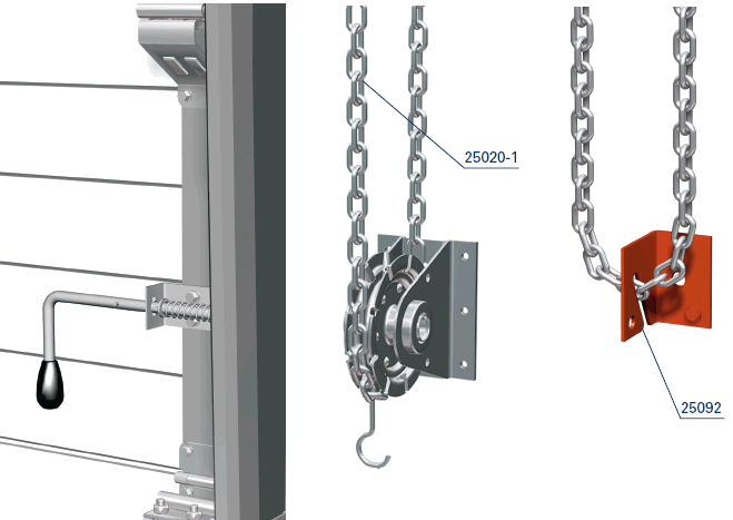 manual hoist chain of overhead sectional door 2