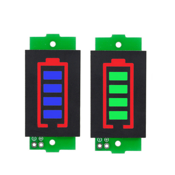Lithium Battery Capacity Indicator Module 3.7V-4.2V Blue Display