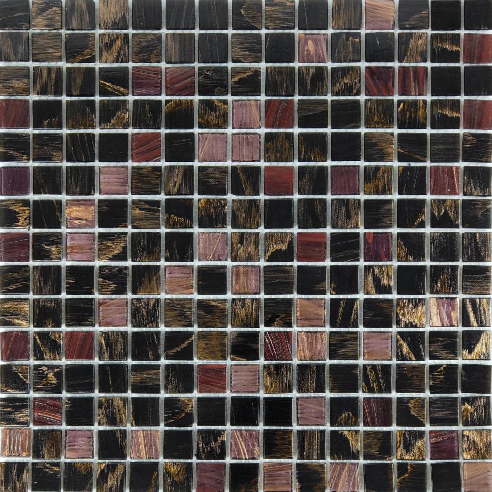 Linea oro Elegante mosaico in vetro marrone oro porpora