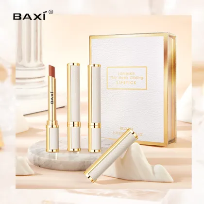 BAXI Lipstick Set: Velvet Gilt Red Shade, Lightweight Satin Finish