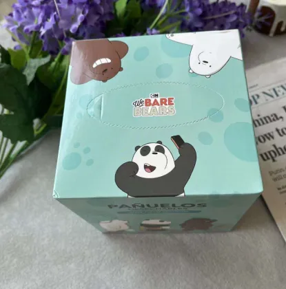 White Cube Boxed Upright Boxed Facial Paper Tissue