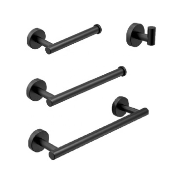 Modern Wall-Mounted Brushed 304 Stainless Steel Hotel Bath Accessories Luxury Bathroom Set