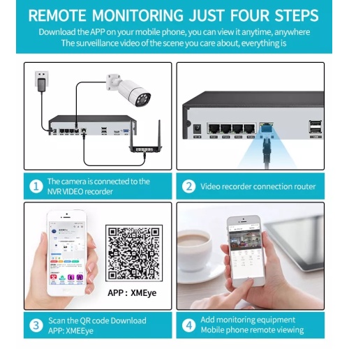 H.265 POE CCTV Camera System NVR Set