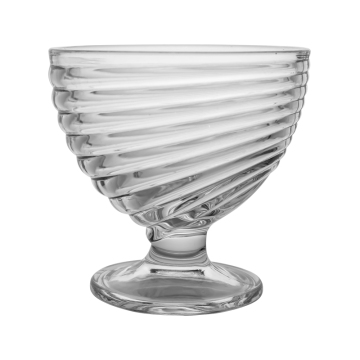 Wholesale Little Flower Shaped Glass Milkshake Cups for Ice Cream Desserts