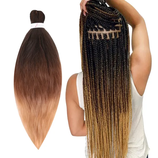 26 Inch EZ Prestretched Braiding Hair high quality pre stretched colorful braiding hair