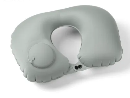 U-shaped inflatable travel pillow