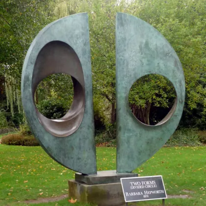 outdoor decoration concentric circles modern garden metal sculpture