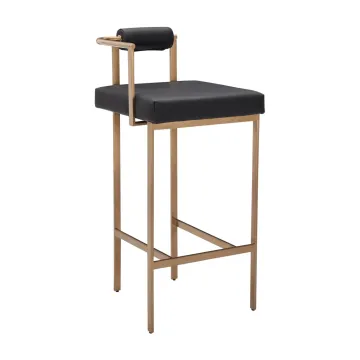 Counter Stools with Backs Leather Cushioned Barstools