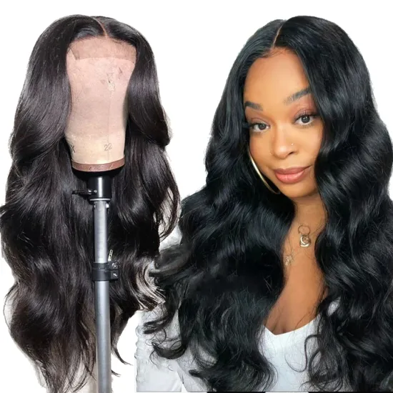 Human Hair Wholesaler Quality Transparent Lace Front Virgin Human Hair Loose Deep Wigs 360 Lace Frontal Wig With Baby Hair