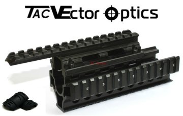 Vector Optics AK Series Handguard Picatinny Quad Rails with Rubber Cover For Rifle Scope etc