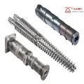 Bimetallic bariles conical twin screw para sa plastic extruder