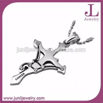 Junli Jewelry Fashion Stainless Steel Aquarius Pendant Fashion Cross Pendant