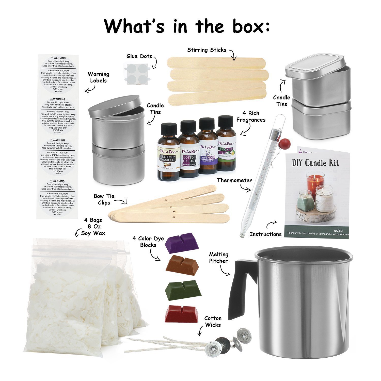 DIY Soy Wax Candle Making Kit Supplies