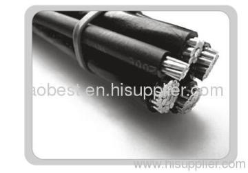 600/1000v Abc Quadruplex Cable With 4 Core Twisted 
