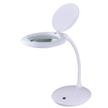 Rechargeable Table Magnifier Lamp: Portable Magnifying Glass Lamp for Desktop Use