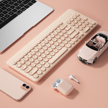Clavier de jeu sans fil ergonomique rose portable - Plug et jeu K221
