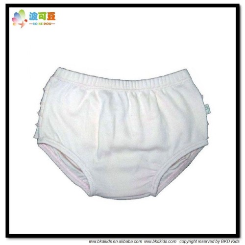 BKD plain white organic toddler bloomers