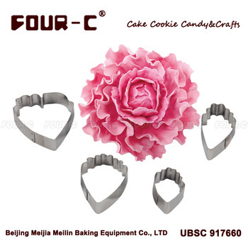Peony CUTTER SET Floral stainless steel cutter Sugarcraft tool Clay play tool