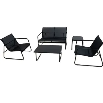 Wrought Iron Garden Table and Chairs Set with Covers