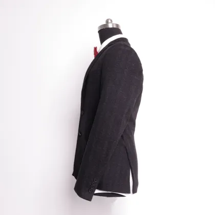 Wedding stretch slim black blazers men suits