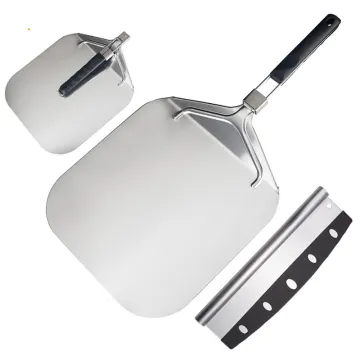 Complete Pizza Making Tools Set: Folding Shovel, Oven Pizzas Peel, Portable BBQ Grills, and Charcoal Accessories