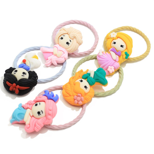 Wysokiej jakości Baby Toddler Girl Cartoon elastyczne opaski do włosów Cartoon 3D Hair Rope Ponytail Holder Birthday Party Akcesoria do włosów