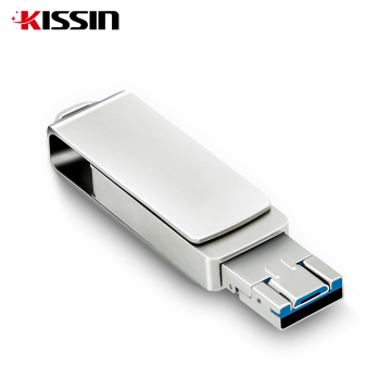 Kissin Hot Sale 3 in 1 OTG USB Flash Drive - 1GB to 128GB