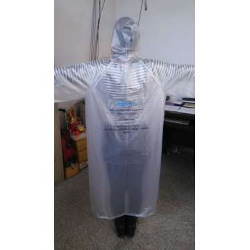 100% pvc beautiful waterproof adult rain poncho