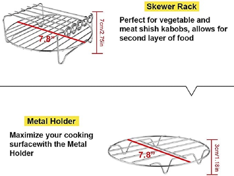 304 stainless steel Air Fryer Accessories Rack