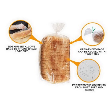 Clear Top Open Poly Plastic Bag Bakery Bread Cookie Packaging Bag