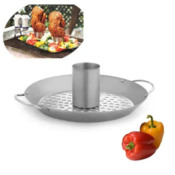 BBQ Tools Barbecue Chicken Roaster Accessory Stainless Steel Beer Can Chicken Roaster bbq roaster can bbq topper