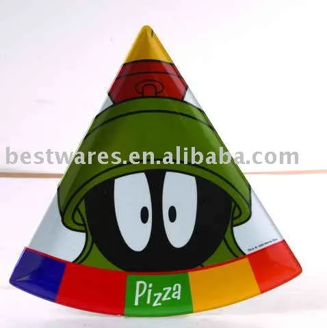 Lovely design triangle shape melamine pizza plate