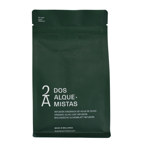 Hojas de té compostables paquete de hierbas verdes Kraft Bag