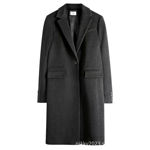 Superior Quality long overcoat women top brand winter dark blue wool coat long women