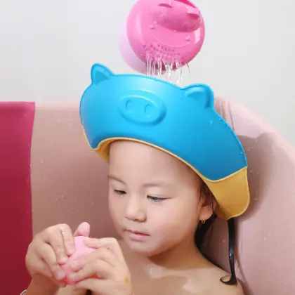 Customizable Design Waterproof Shampoo Hat for Infants and Children