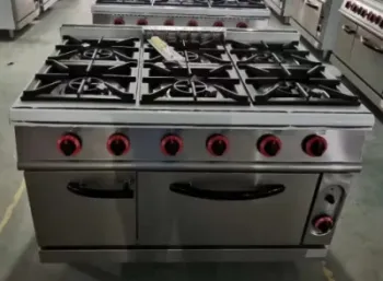 Professional Gas Stove Range Stoves Commercial 6 Burners with Oven