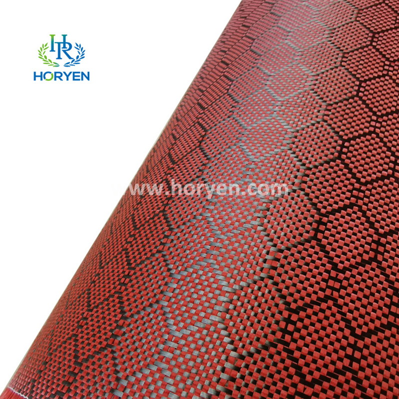 Hexagonal jacquard weave carbon aramid fiber fabric cloth